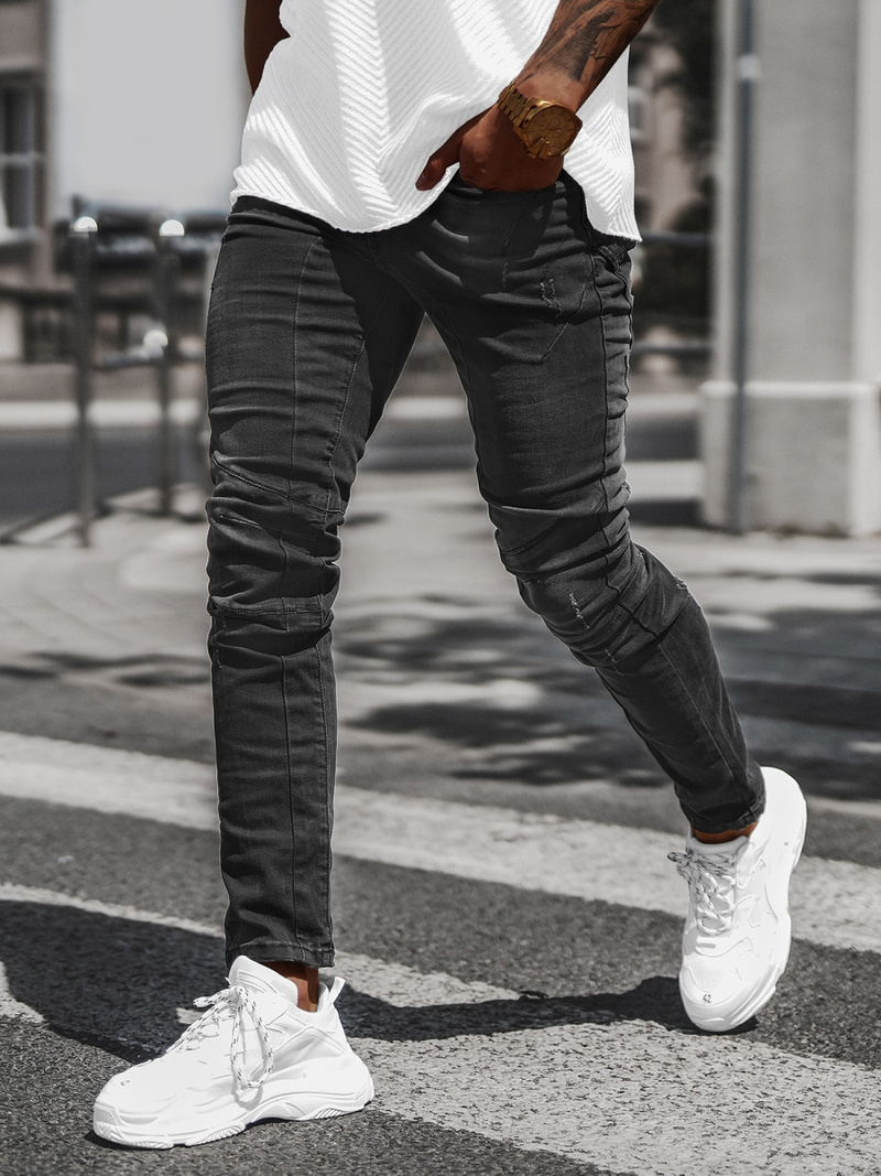 Ανδρικό τζιν παντελόνι mαύρος OZONEE NB/MP0025N