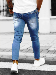 Ανδρικό τζιν παντελόνι mπλε OZONEE O/JR51