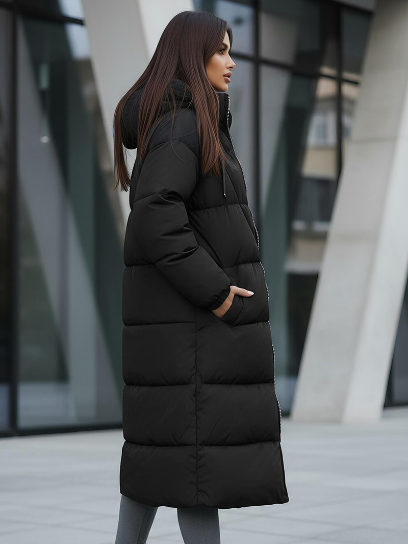 Γυναικείο μπουφάν μαύρο OZONEE JS/5M3163/392Z