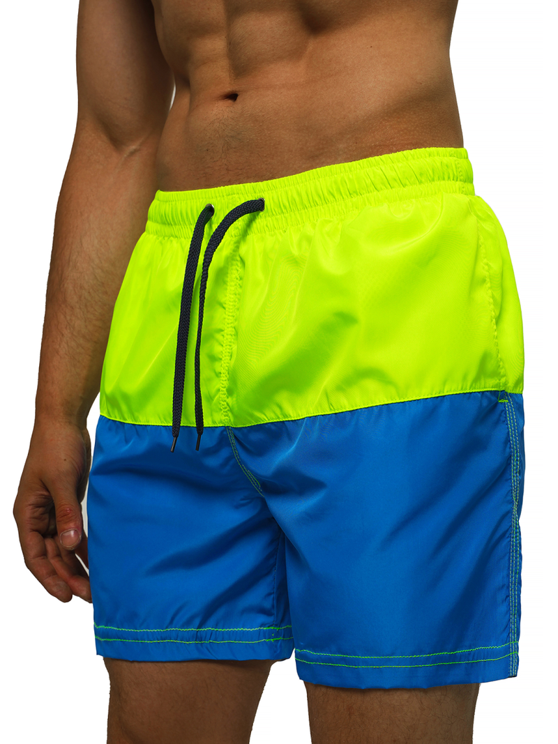 Ανδρικό μαγιό κίτρινο-μπλε OZONEE JS/HM057