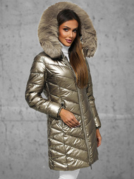 Γυναικείο μπουφάν χρυσός OZONEE JS/16M9100/403