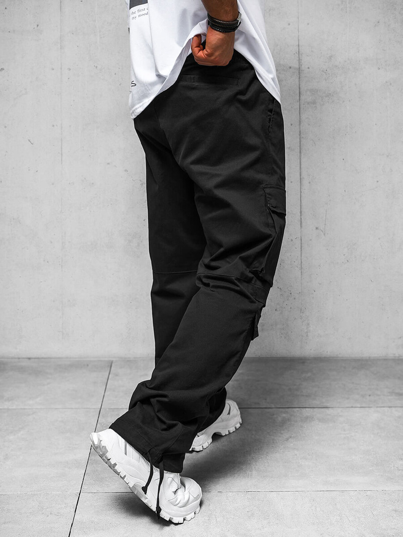 Ανδρικό παντελόνι mαύρος OZONEE O/G3019Z