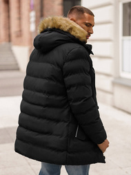 Ανδρικό χειμερινό μπουφάν mαύρος OZONEE JS/5M3122/392Z