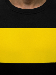 Ανδρικό Φούτερ μαύρο-κίτρινο OZONEE JS/2020/33Z