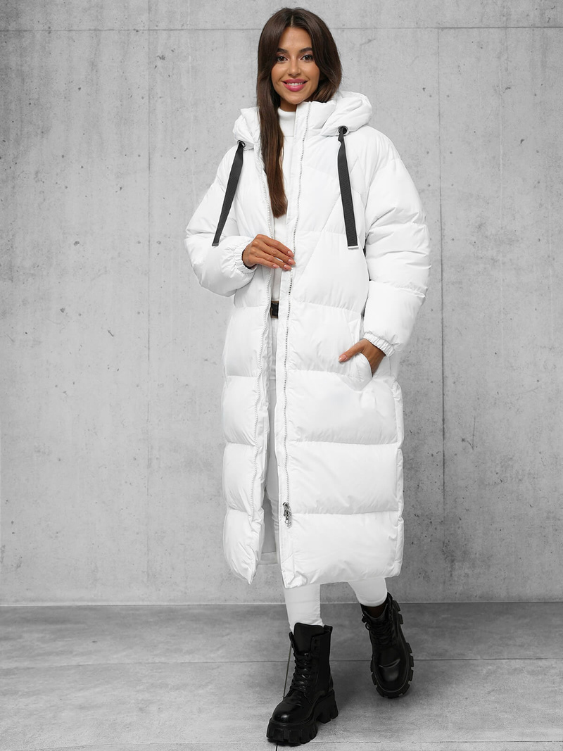 Γυναικείο μπουφάν λευκό OZONEE JS/5M3163/281Z