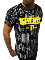 Ανδρικό μπλουζάκι μαύρο OZONEE JS/KS1993