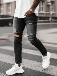 Ανδρικό τζιν παντελόνι mαύρος OZONEE NB/MP0047NZ