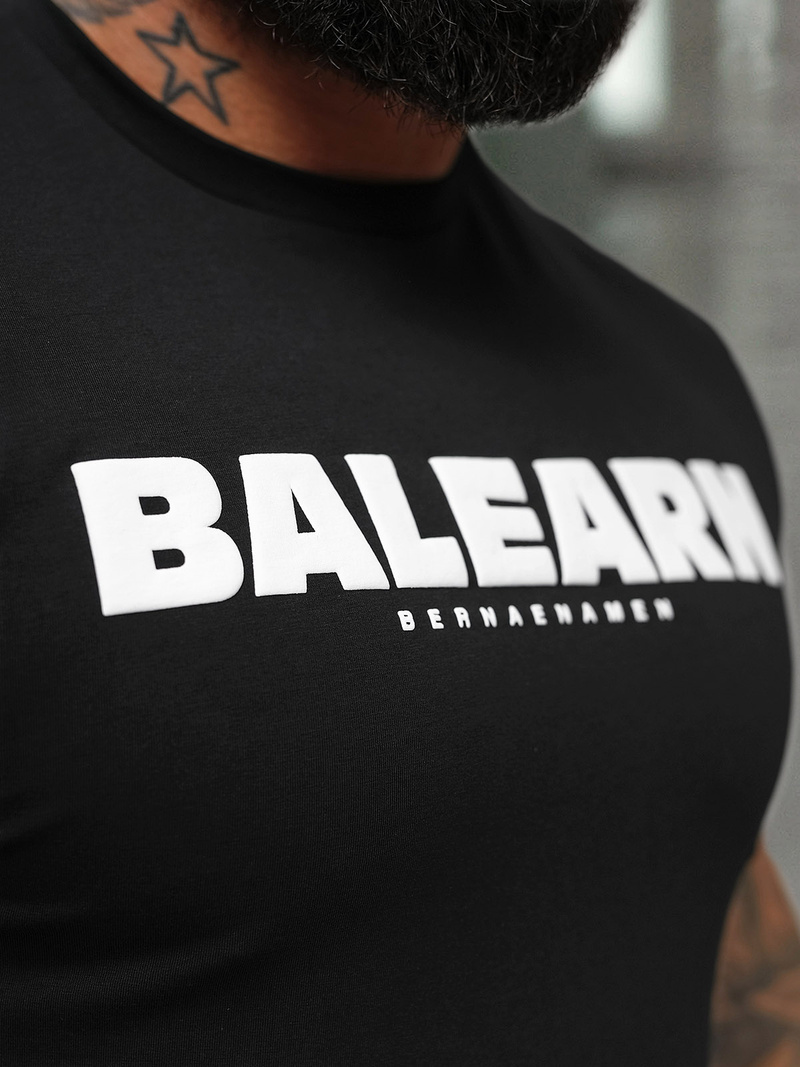 Ανδρικό μπλουζάκι μαύρο OZONEE NB/MT3135