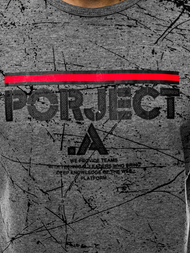 Ανδρικό μπλουζάκι γραφίτη OZONEE JS/SS10917Z