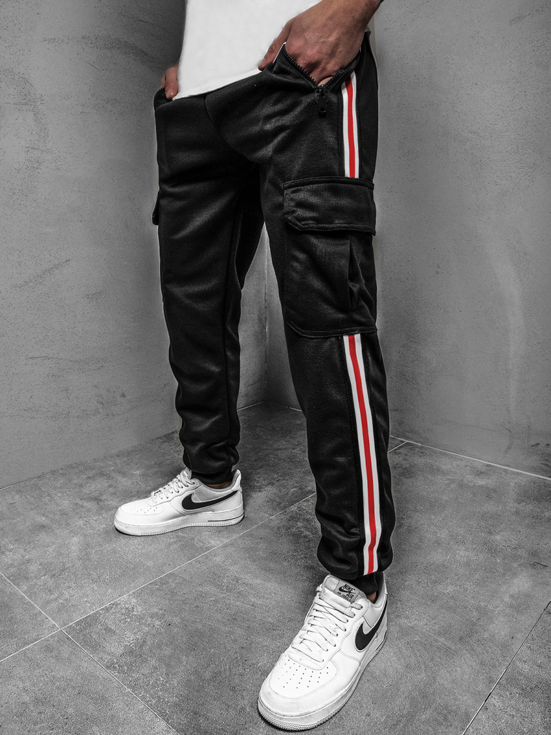 Ανδρικό παντελόνι φόρμας μαύρο OZONEE JS/JZ11009Z