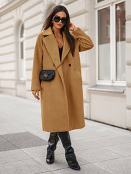 Γυναικείο παλτό kαμήλα OZONEE JS/11Z8161