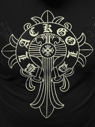 Ανδρικό μπλουζάκι μαύρο OZONEE NB/MT3037Z