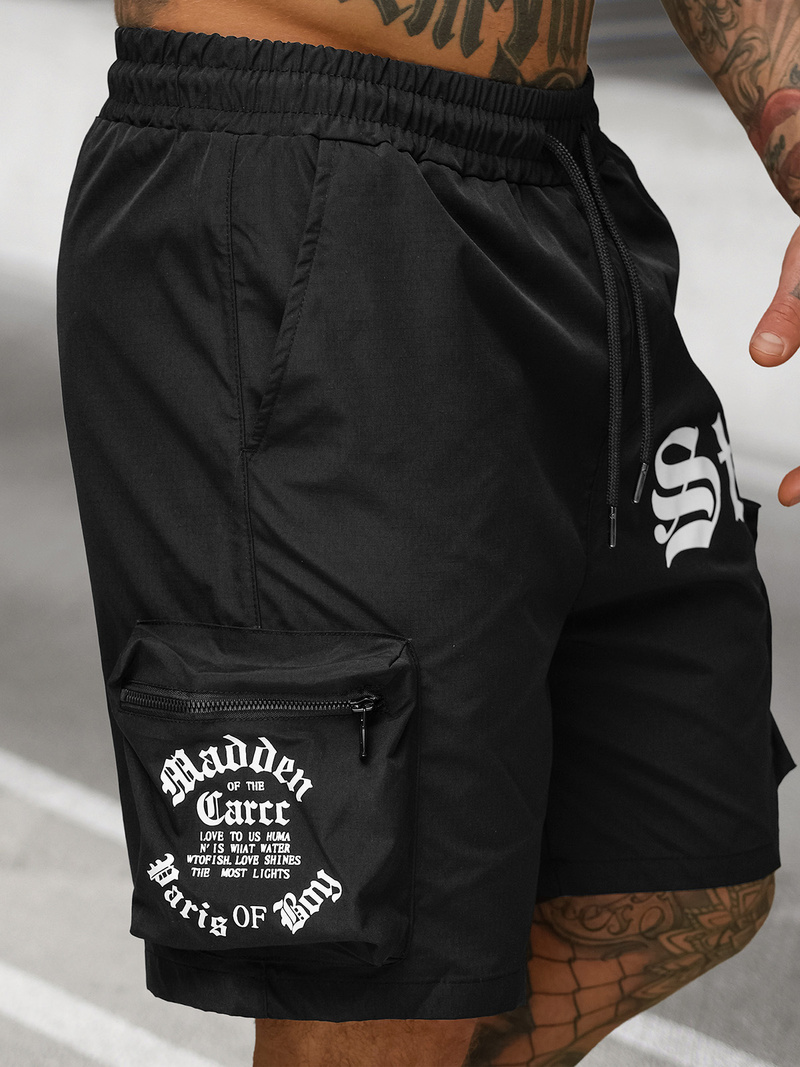 Ανδρικό σορτς mαύρος OZONEE JS/27K6551/3