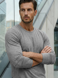 Ανδρικό μπλουζάκι με μακριά μανίκια γραφίτη OZONEE JS/2088Z