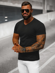 Ανδρικό μπλουζάκι μαύρο OZONEE JS/712007Z