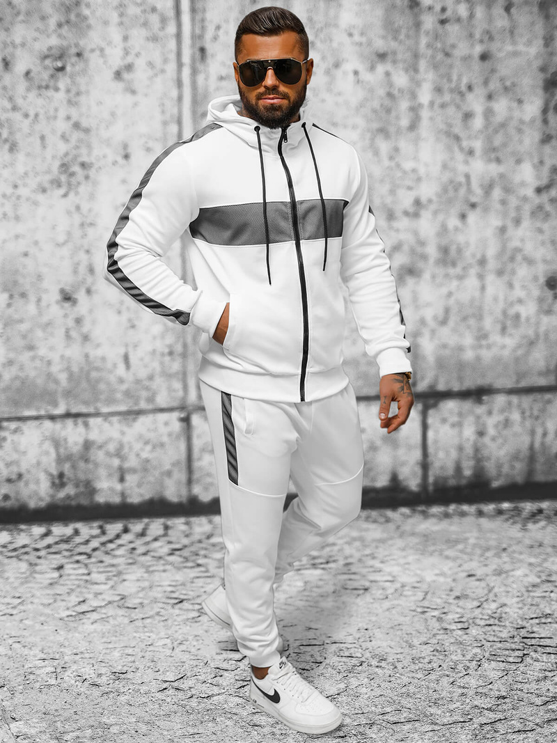 Ανδρικό σετ φόρμας λευκό OZONEE JS/8C8115/1