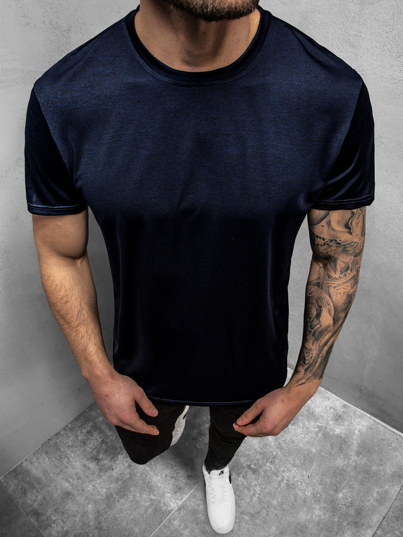 Ανδρικό μπλουζάκι σκούρο-ναυτικό μπλε OZONEE JS/S01Z