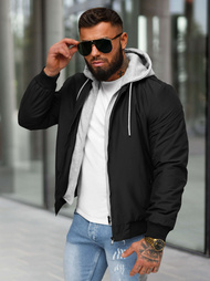 Ανδρικό μπουφάν μαύρο OZONEE JS/84M3031/392