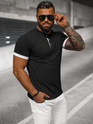 Ανδρικό μπλουζάκι μαύρο OZONEE O/M011