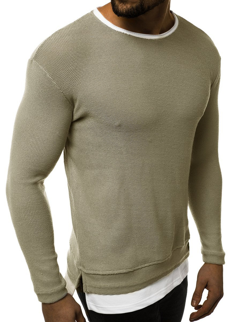 Ανδρικό Φούτερ ανοιχτό-χακί OZONEE MACH/2139/19