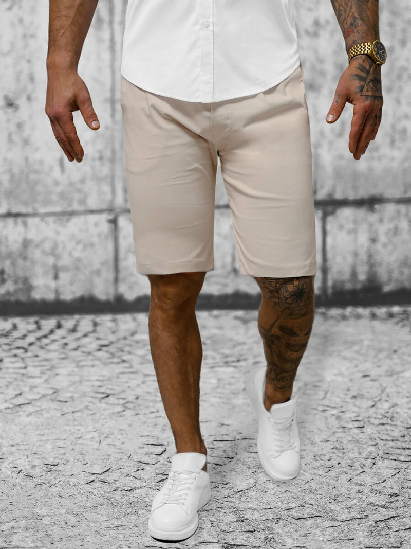 Ανδρικό σόρτς chino μπεζ OZONEE O/P4052