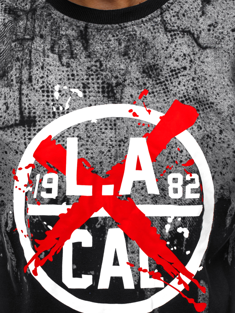 Ανδρικό Φούτερ μαύρο OZONEE JS/22053Z