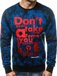 Ανδρικό Φούτερ μπλε OZONEE JS/DD677Z