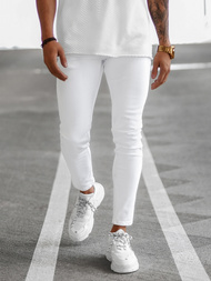 Ανδρικό τζιν παντελόνι λευκό OZONEE E/5348/01Z