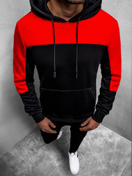 Ανδρικό φούτερ με κουκούλα μαύρο OZONEE JS/KS2168Z