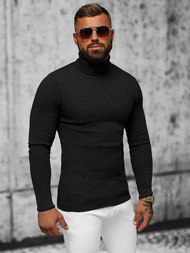 Ανδρικό πουλόβερ μαύρο OZONEE L/1596Z