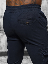 Ανδρικό παντελόνι chino jogger ναυτικό μπλε OZONEE NB/MP0201BS