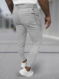 Ανδρικό παντελόνι chino γκρι OZONEE DJ/3300