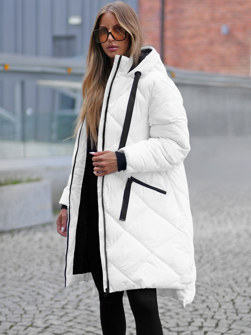 Γυναικείο μπουφάν λευκό OZONEE JS/5M3168/281Z