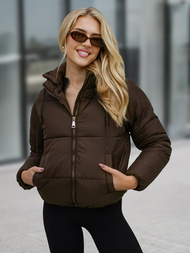 Γυναικείο μπουφάν Σοκολάτα OZONEE JS/16M9187/158