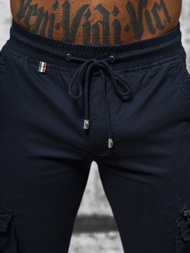 Ανδρικό παντελόνι chino jogger ναυτικό μπλε OZONEE NB/MP0201BS