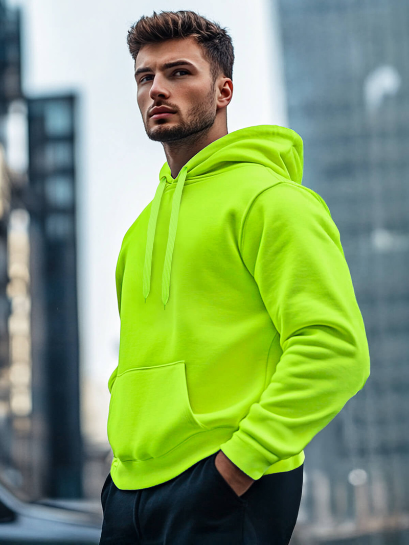 Ανδρικό Φούτερ πράσινο-νέον OZONEE JS/2009Z