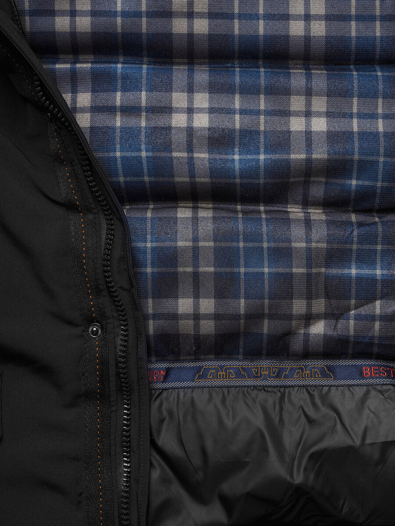 Ανδρικό χειμερινό μπουφάν mαύρος OZONEE JS/5M718/392