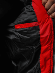 Ανδρικό χειμερινό μπουφάν το κόκκινο OZONEE JS/27M8111