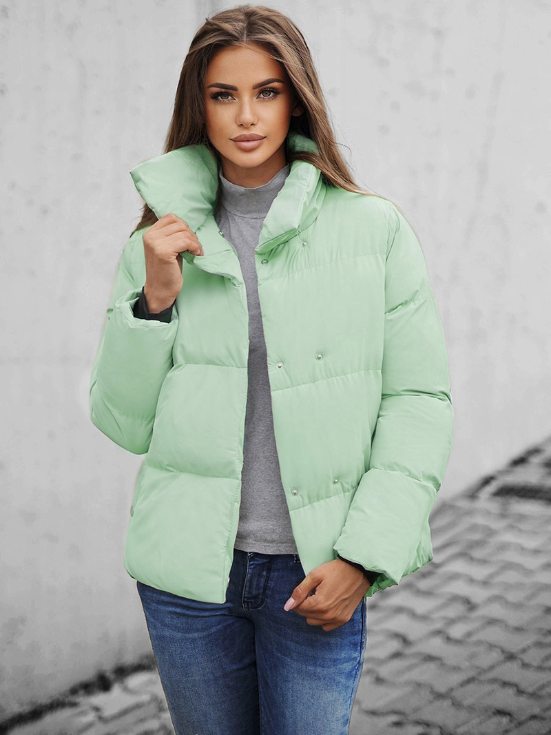 Γυναικείο χειμερινό μπουφάν mέντα OZONEE JS/M23062/236Z