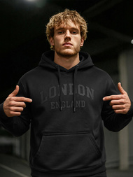 Ανδρικό Φούτερ με Κουκούλα μαύρο OZONEE JS/8B1986/3