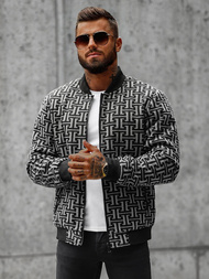 Ανδρικό μπουφάν mαύρο και γκρι OZONEE O/3A55