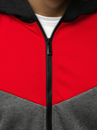 Ανδρικό Φούτερ με Κουκούλα γραφίτη OZONEE JS/KS2177