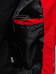 Ανδρικό χειμερινό μπουφάν το κόκκινο OZONEE JS/84M3013/270