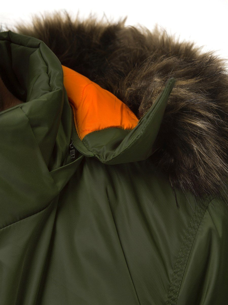 Ανδρικό χειμερινό μπουφάν πράσινο OZONEE O/99122