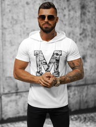 Ανδρικό μπλουζάκι λευκό OZONEE JS/8T965