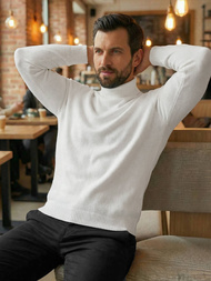 Ανδρικό πουλόβερ λευκό OZONEE JS/59B3603/1