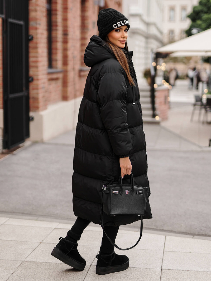 Γυναικείο μπουφάν μαύρο OZONEE JS/5M3163/392Z