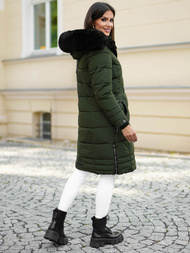 Γυναικείο μπουφάν χακί OZONEE O/W377Z