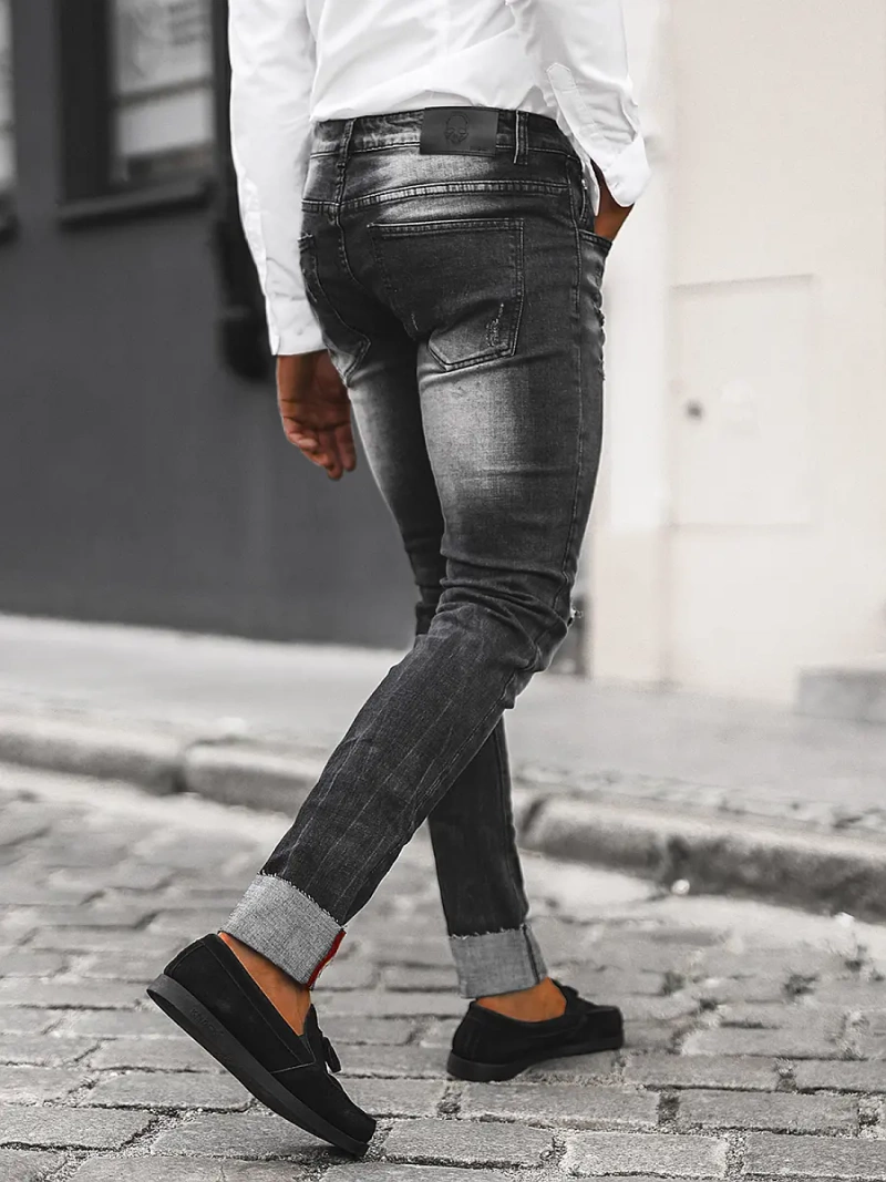 Ανδρικό τζιν παντελόνι mαύρος OZONEE NB/MP0126N