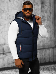 Ανδρικό αμάνικο μπουφάν ναυτικό μπλε OZONEE JS/84M3028/215